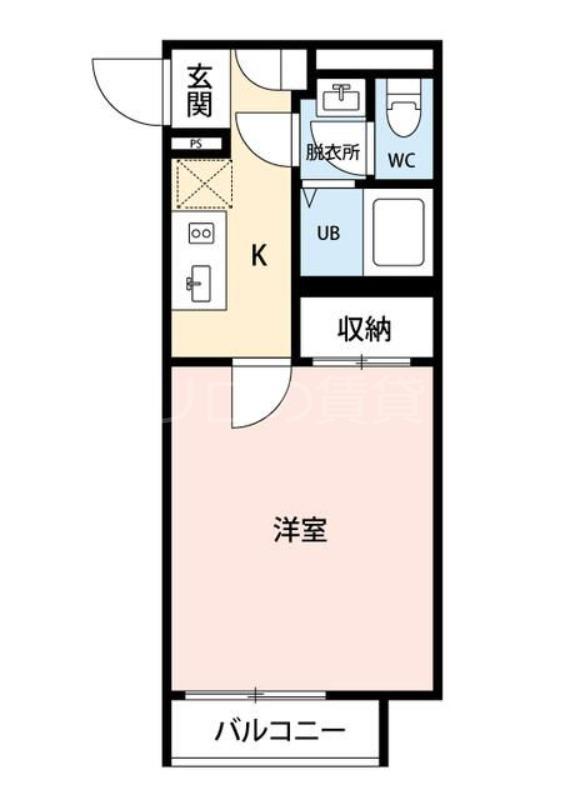 プライム・ヒル京町(1K/3階)の間取り写真
