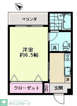 ベレトワール(1K/2階)の間取り写真