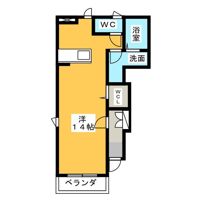 ロイヤルマンション日の出(ワンルーム/1階)の間取り写真