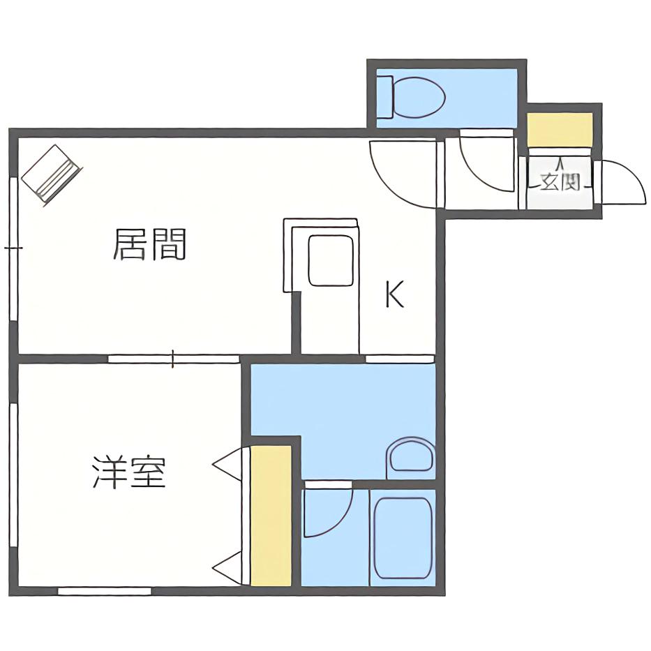 ラヴィーニュI(1LDK/3階)の間取り写真
