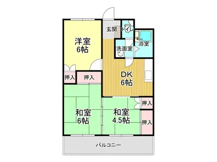 森高マンション(3DK/5階)の間取り写真
