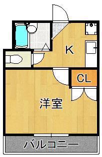 NO.23 ベイサイドアネックス(1K/2階)の間取り写真