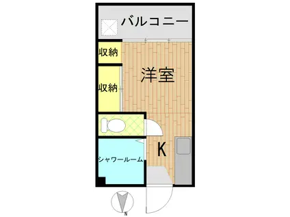 山六マンション(1K/5階)の間取り写真
