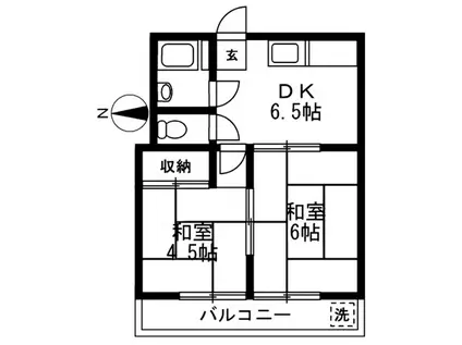 ニュー雑色マンション(2DK/3階)の間取り写真
