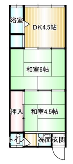 寿マンション(2DK/1階)の間取り写真