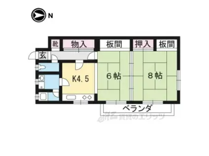広田マンション(2DK/2階)の間取り写真