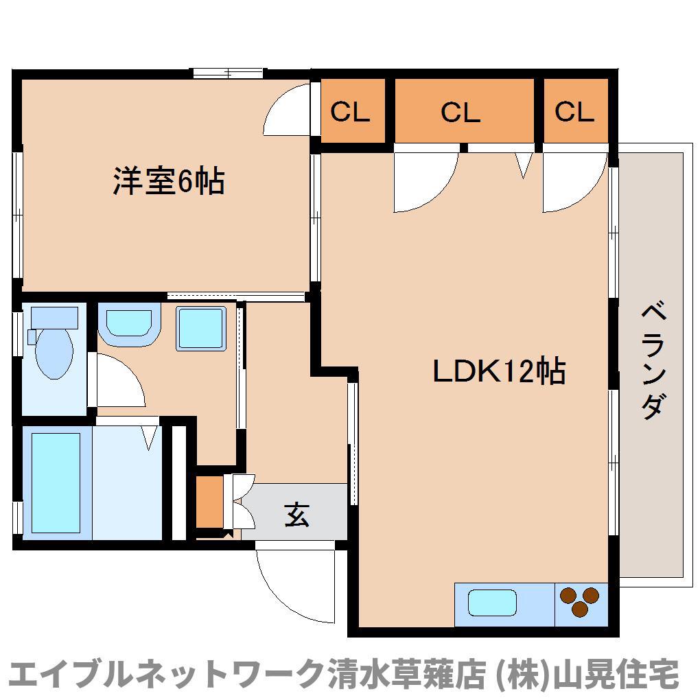 ルミエールI(1LDK/2階)の間取り写真