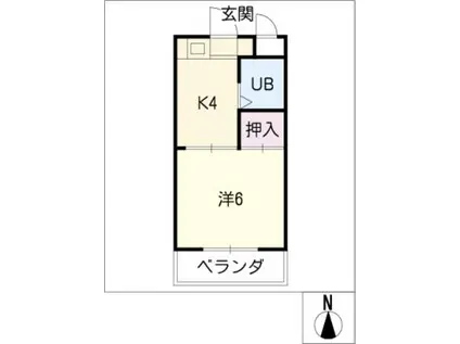ビラ藤久(1K/2階)の間取り写真