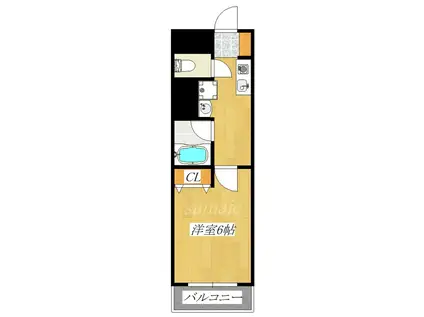 シャトウまつ喜102(1K/3階)の間取り写真