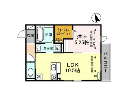 D-RESIDENCE瓢箪町(1LDK/3階)の間取り写真