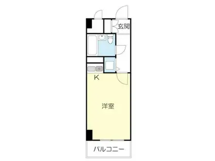 ライオンズマンション上野松が谷(ワンルーム/11階)の間取り写真