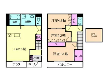 FLORAL HOUSE彩都(3LDK/1階)の間取り写真
