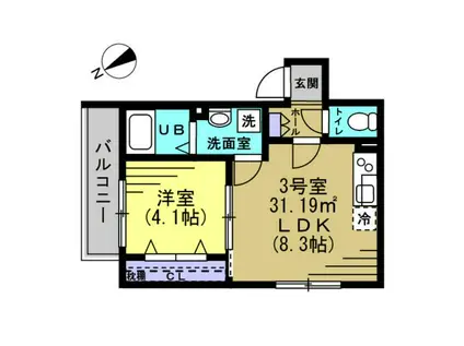 MJ松戸(1LDK/3階)の間取り写真