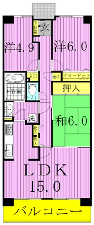 白井ロジュマン 8階階 間取り