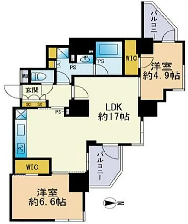 セレニティコート渋谷神泉 8階階 間取り