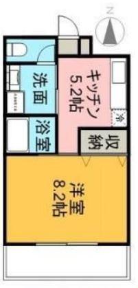 ビュー倉敷(1K/5階)の間取り写真