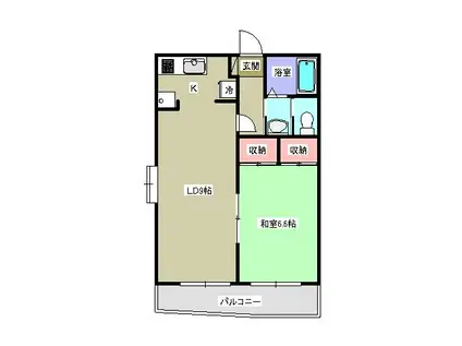 SD-II(1LDK/3階)の間取り写真