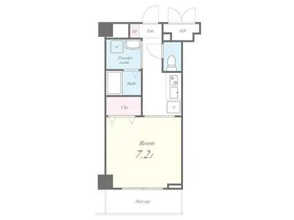 ブルーフォレスト(1K/3階)の間取り写真