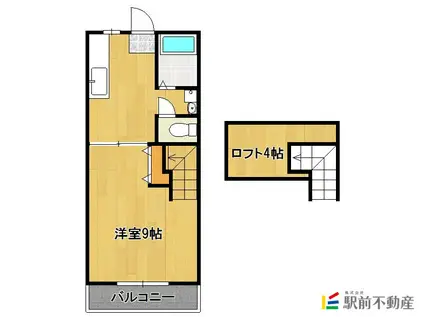 ジェニファー25 C(1DK/2階)の間取り写真