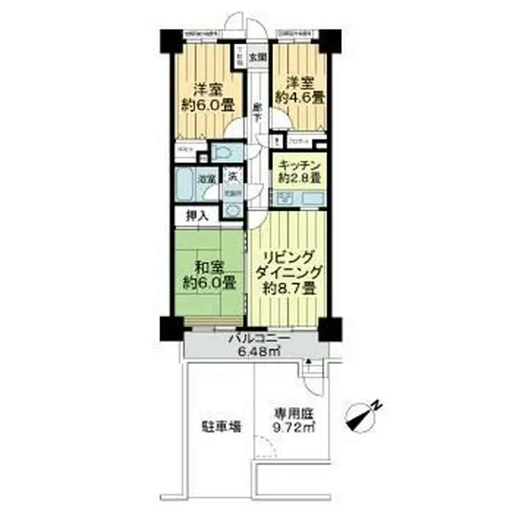 ライオンズヒルズ松戸 1階階 間取り