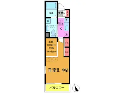 MY STYLE VINTAGE船橋本町(1K/1階)の間取り写真