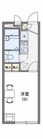 レオパレスいずみ東海大前(1K/2階)の間取り写真