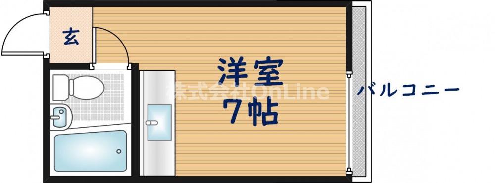 RH小阪(ワンルーム/4階)の間取り写真