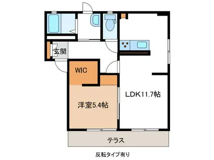 ニューシティハイツ II(1LDK/1階)の間取り写真