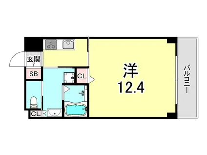 エマーズテラス(1K/3階)の間取り写真