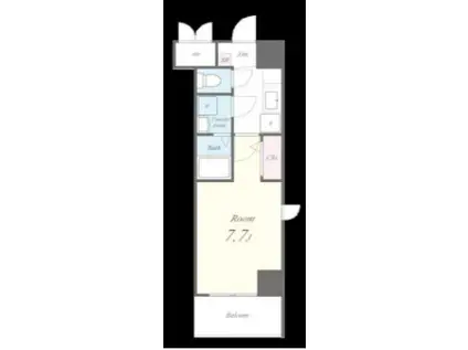 パルク博多駅南(1K/7階)の間取り写真