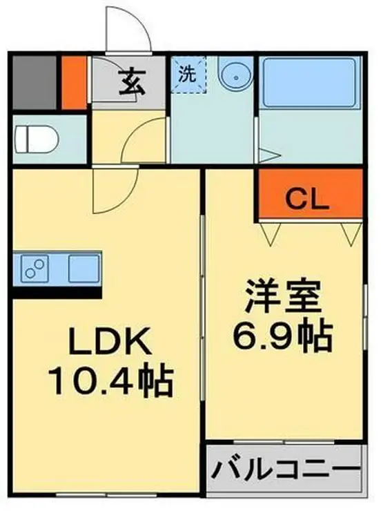 カーサメイプル千葉中央 3階階 間取り