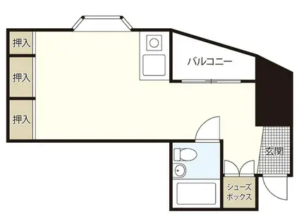 喜代ビル(ワンルーム/4階)の間取り写真
