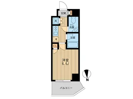 スペーシア池尻大橋(1K/5階)の間取り写真