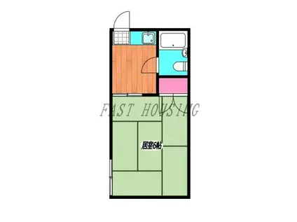 コーポ和(1K/2階)の間取り写真