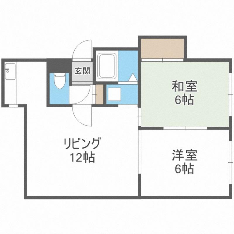 ルミエール南沢(2LDK/2階)の間取り写真