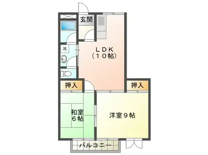 ソレイユ21 A棟(2LDK/2階)の間取り写真