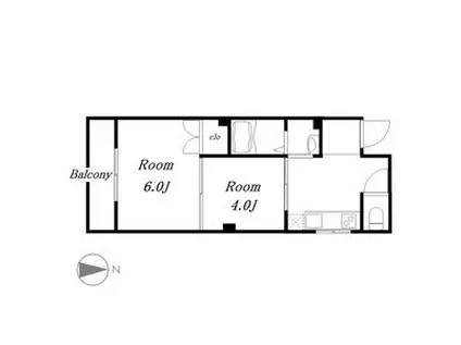 三沢第2マンションりわ(2DK/3階)の間取り写真