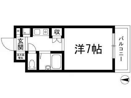 センチュリーショウエイⅢ(1K/2階)の間取り写真