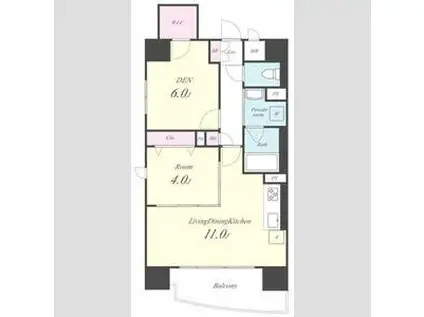 サンエスケーイワタ名城(2LDK/3階)の間取り写真