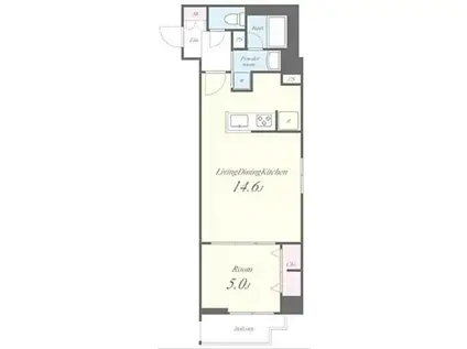 メイプル アンジュ(1LDK/1階)の間取り写真