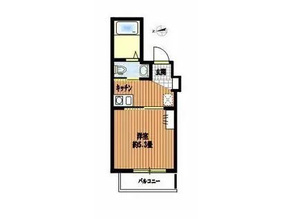 コスモネクシア大島(1K/2階)の間取り写真