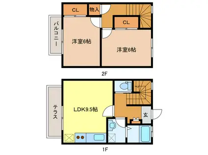 ビーチサイド進光(2LDK/1階)の間取り写真