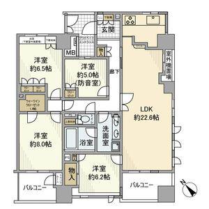 ビーコンヒル能見台センターヒル・E館(4LDK/11階)の間取り写真