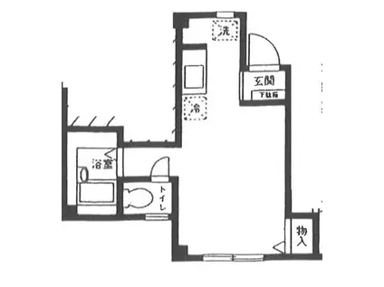 ラ・クレール(ワンルーム/1階)の間取り写真