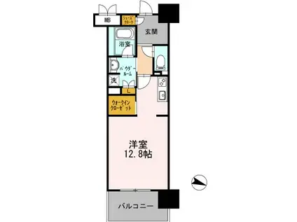 ロイヤルパークスERささしま イースト(ワンルーム/4階)の間取り写真