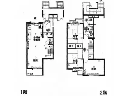 鈴が峰第25号棟(3LDK/1階)の間取り写真