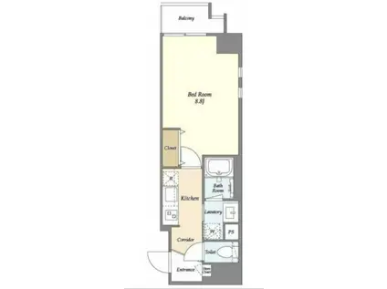 クアトロアルカ 九段(1K/6階)の間取り写真