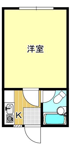 アーバンヒルズいずみ(1K/1階)の間取り写真