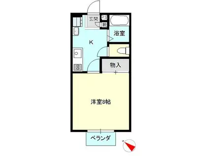 MKハイツ(1K/1階)の間取り写真