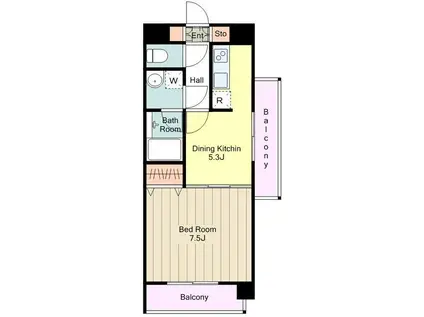 アーク西八王子レジデンス(1DK/3階)の間取り写真